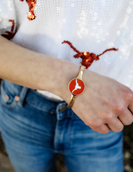 UT Enamel Statement Hinge Bangle - Image 2