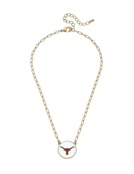 UT Enamel Disc Pendant Necklace - Image 2