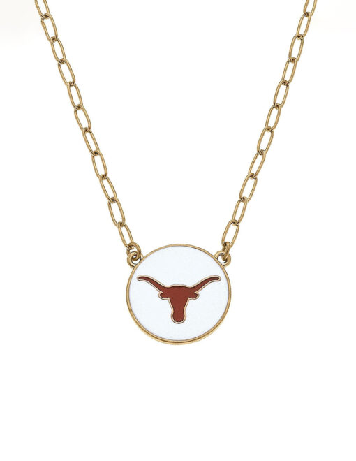 UT Enamel Disc Pendant Necklace