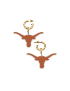 UT Resin Logo Drop Hoop Earrings