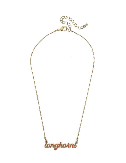 UT Longhorns Enamel Script Necklace - Image 2