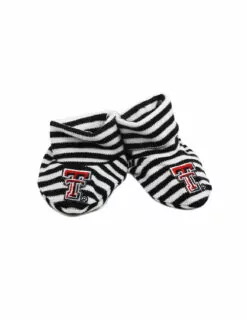 TTU Striped Baby Booties
