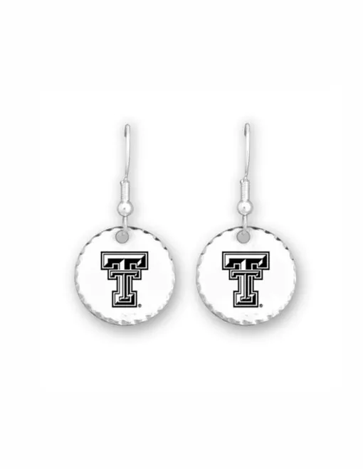 TTU Stamped Disc Earrings