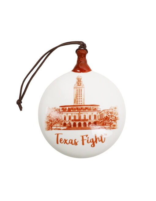 UT Ceramic Puff Ornament