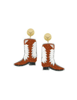 UT Texas Boots Beaded Earrings