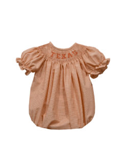 UT Smocked Bubble Onesie