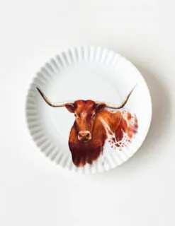Longhorn Melamine Plate
