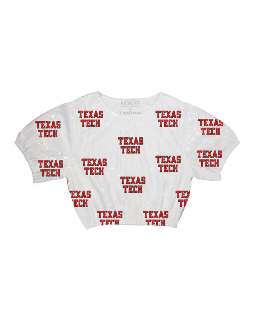 TTU Sequin Repeater Crop Top