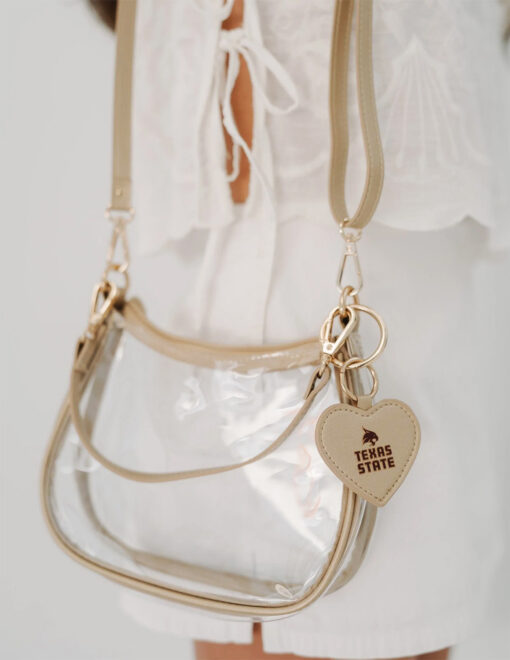 TXST Bobcats Heart Purse Charm - Image 2