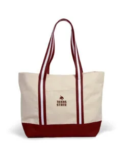TXST Canvas Boat Tote