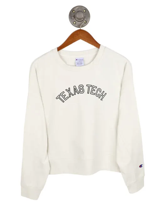 TTU Sueded Touch Embroidered Crewneck