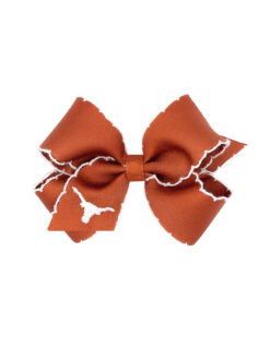 UT Medium 2 Tone Embroidered Hair Bow
