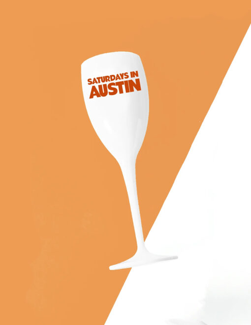 Saturdays In Austin Champagne Flute