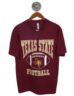 TXST FB Touchdown Mascot Short Sleeve