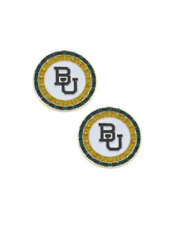 BU Pave Disc Stud Earrings