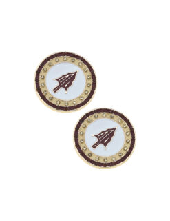 FSU Pave Disc Stud Earrings