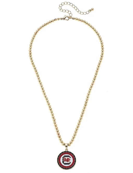 USC Pave Disc Necklace