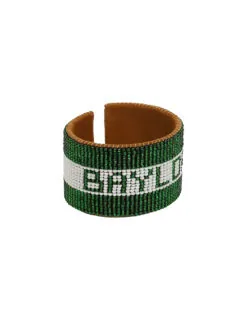 Baylor Stripe Bead Cuff