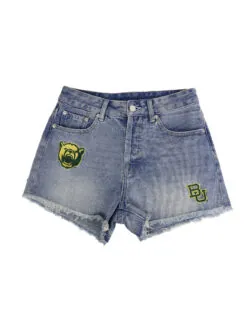 BU Patched Denim Shorts
