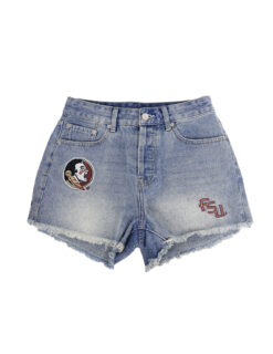 FSU Patched Denim Shorts