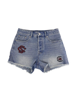 USC Patched Denim Shorts