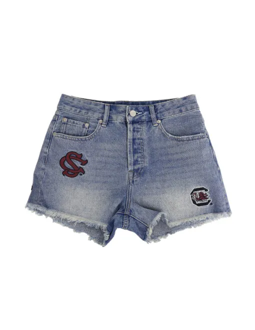USC Patched Denim Shorts