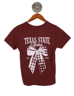 TXST Youth Sister Mono Bow Short Sleeve