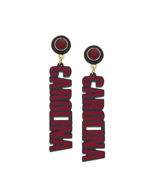USC Carolina Resin Block Letter Earrings