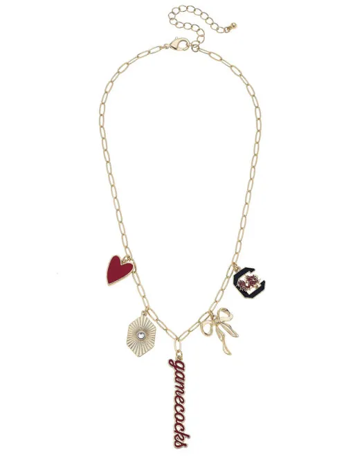 USC Gamecocks Paper Clip Charm Collector Necklace