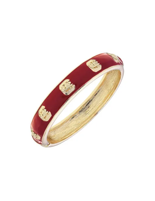 USC Gamecocks Sculpted Enamel Logo Hinge Bangle