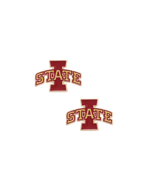 ISU Cyclones Enamel Logo Stud Earrings