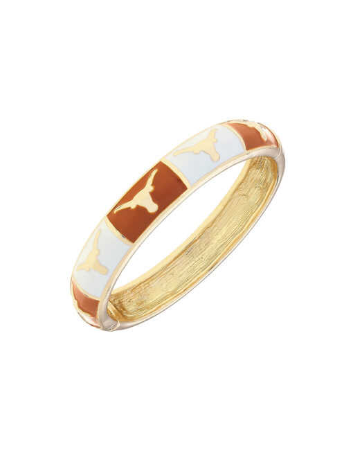 UT Sculpted Enamel Checkered Hinge Bangle
