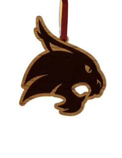 TXST Logo Wooden Ornament