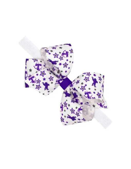 TSU Medium College Star Bow Headband