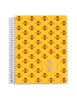 ISU Metallic Coiled 7"x9" Notebook