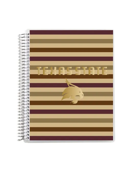 TXST Metallic Coiled 7"x9" Notebook