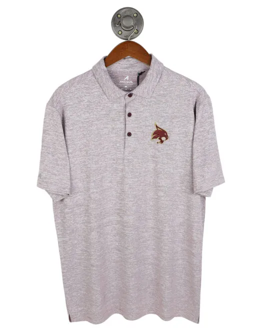 TXST Distressed Stripe Polo