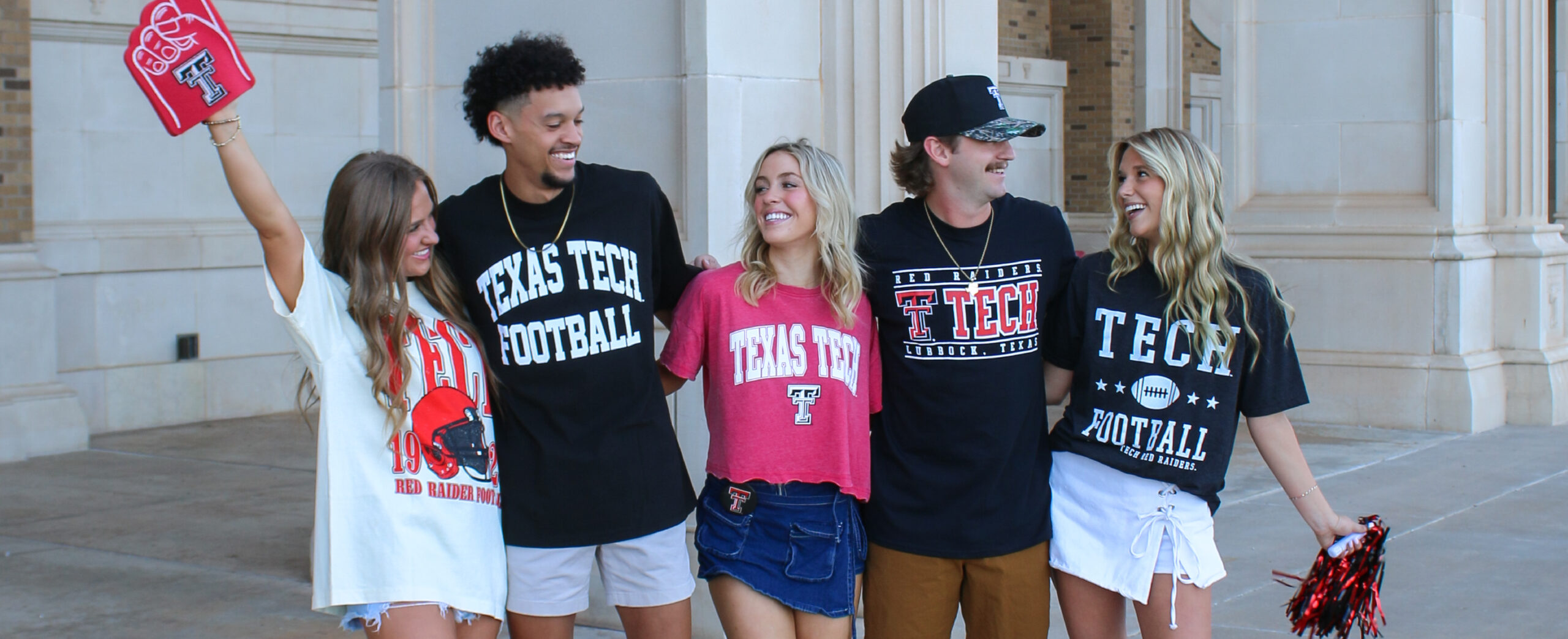 Group of people wearing Texas Tech apparel