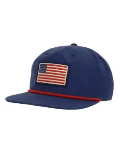 Rustic American Flag Patch Hat