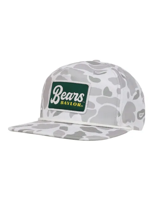 BU P College Script Patch Camo Hat