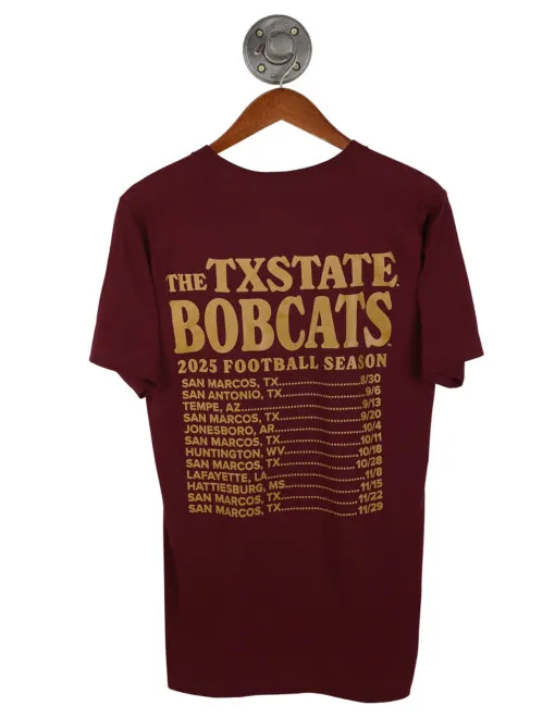 TXST FB Schedule 2025 Short Sleeve