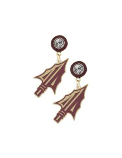 FSU Chief Osceola Resin Mascot Earrings