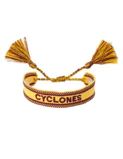 Iowa State Cyclones Woven Tassel Bracelet