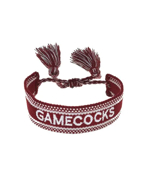 University of South Carolina Woven Tassel Bracelet