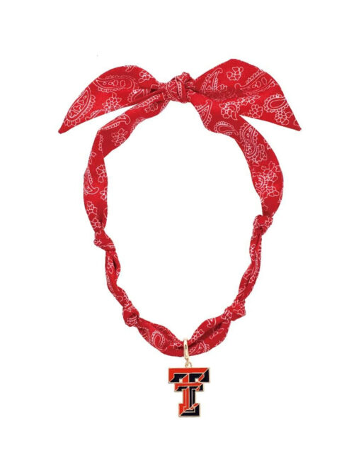 Texas Tech Logo Bandana Scarf Necklace