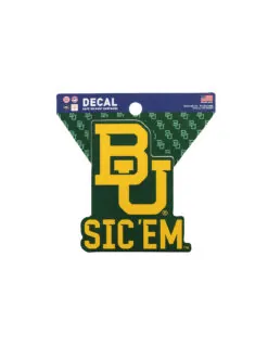 BU Sic 'Em Clean Cut Decal