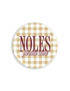FSU 3" Gingham Button