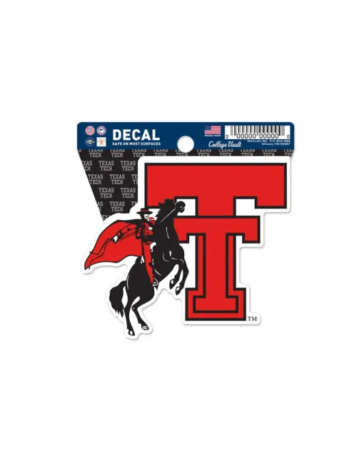 TTU Retro  Clean Cut Decal