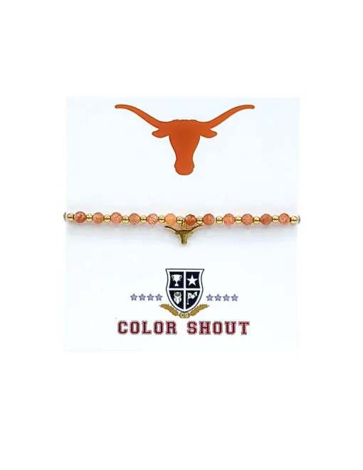 UT Beaded Charm Bracelet