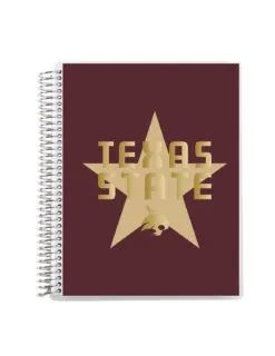 TXST Metallic Coiled 7"x9" Notebook